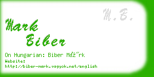 mark biber business card